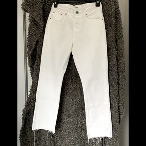 GRLFRND White Cropped Jeans